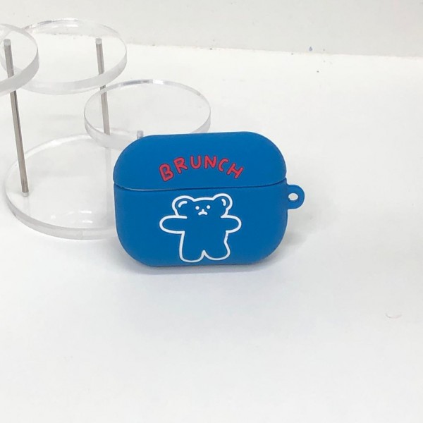 Capa de Silicone Azul  Com Ursinho - Airpods Pro