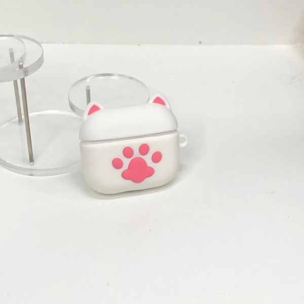 Capa de Silicone Branca De Gatinho - Airpods 3 