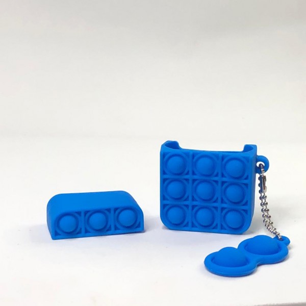 Capa de Silicone Pop It Azul - Airpods 1 e 2