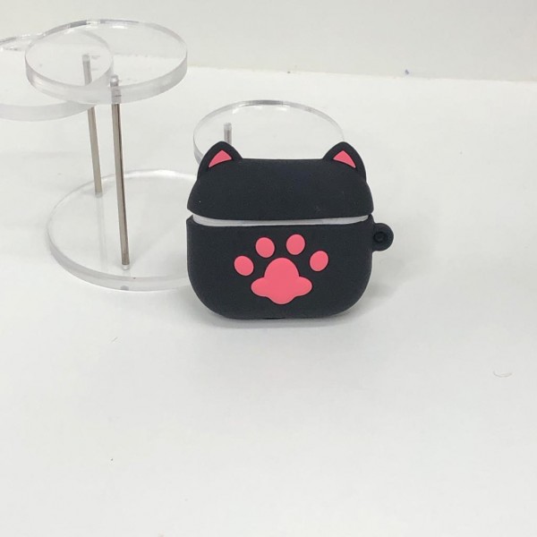 Capa de Silicone Preta De Gatinho - Airpods 3