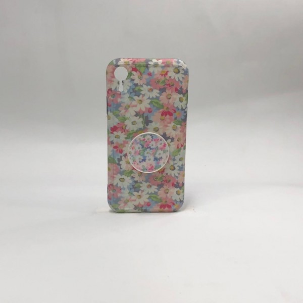 Capa Flores  Com Pop Suporte  - Iphone Xr