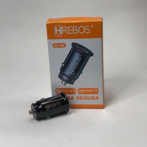 Carregador Veicular Hrebos  Hs-308 Turbo